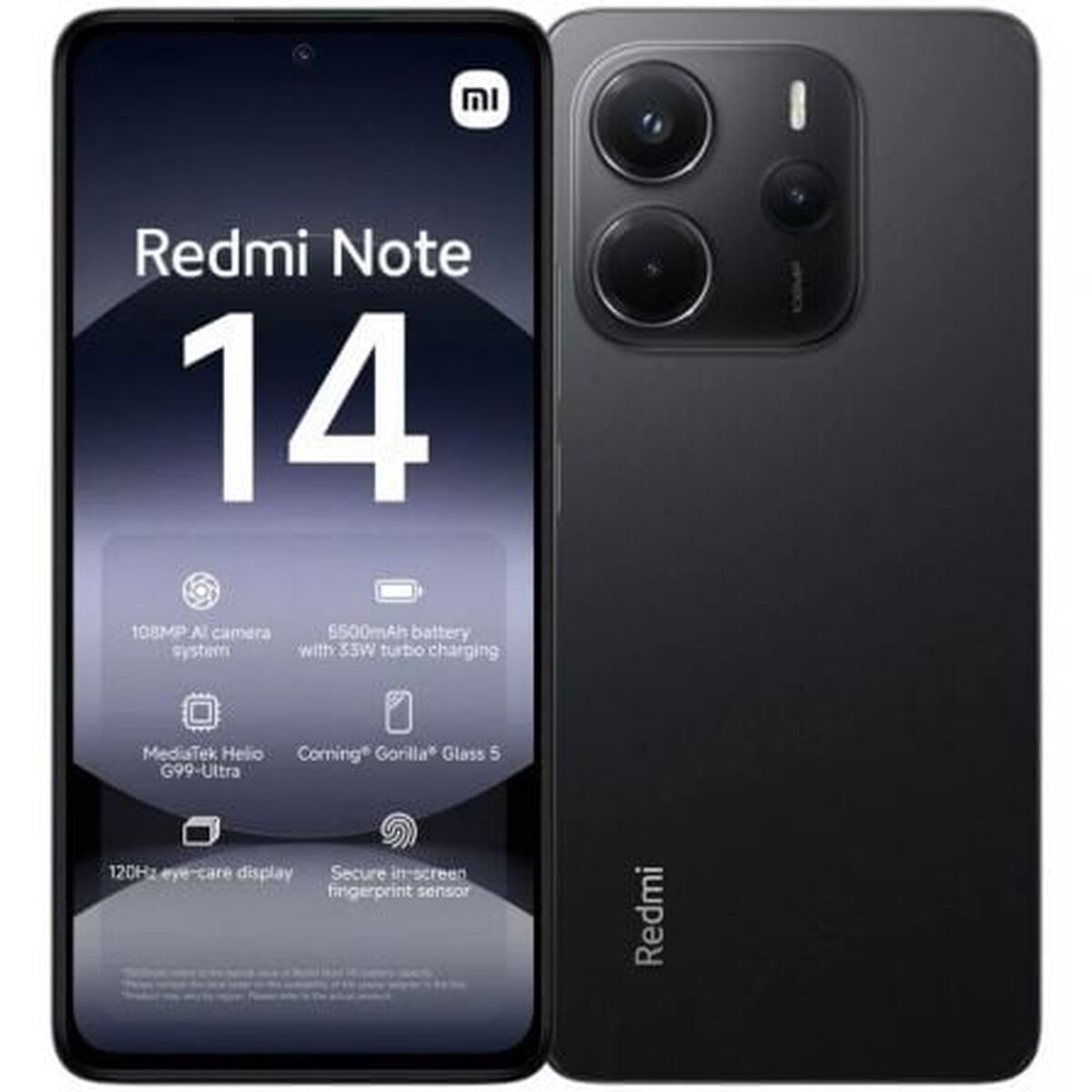 Smartphone Xiaomi Redmi Note 14 4G 6,67" Octa Core HELIO G99 ULTRA 8 GB RAM 128 GB Preto