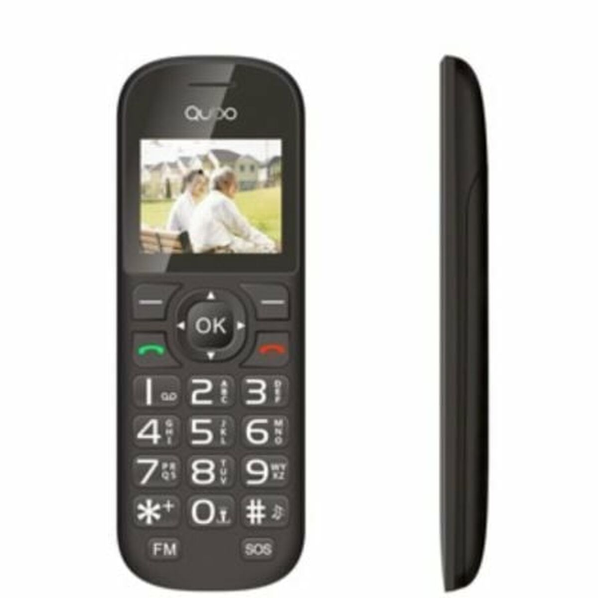 Telefone Móvel para Idosos Qubo D-1803BK 1,75"